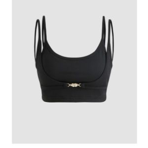 Brand new Cider crop top, strappy, XS, black